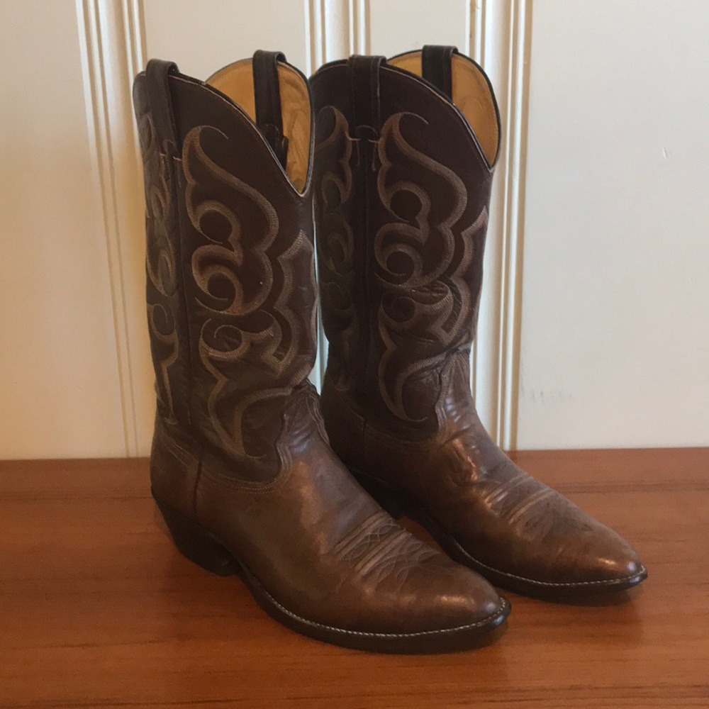 Men’s NOCONA Brown Bullhide Leather Cowboy Boots